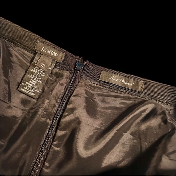 J. Crew ‘No. 2 Pencil Skirt’ in Black & Gray Marled “Midnight Tweed” Size 12 - Picture 6 of 16